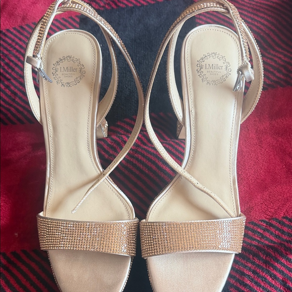 I MILLER Gold Strappy Sandals